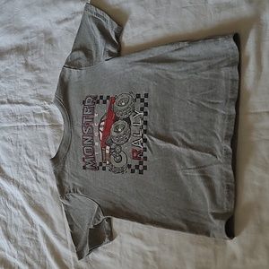 💥5/$25 Garanimals Boys Size 5T Gray Short Sleeve Shirt Top